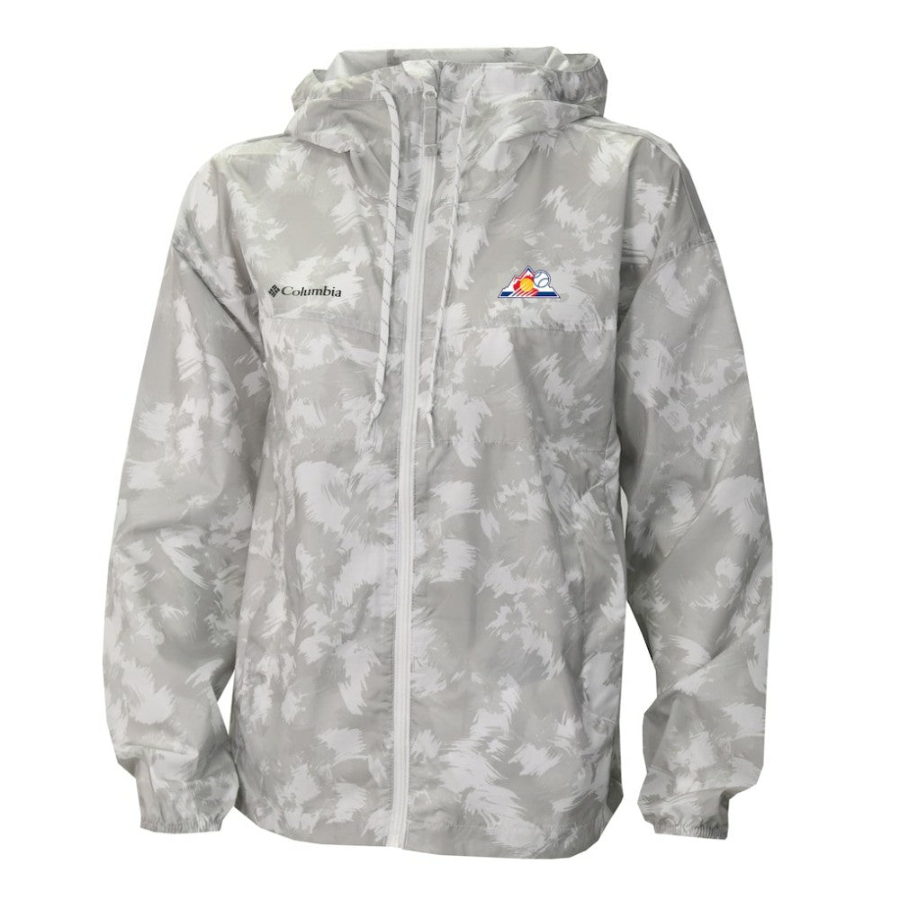 Colorado Rockies Columbia Women's Flash Challenger Full-Zip Hoodie Windbreaker Jacket - Gray/White Jackets