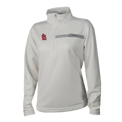 St. Louis Cardinals Columbia Women's Skiff Guide Fleece Half-Zip Pullover Jacket - White Jackets