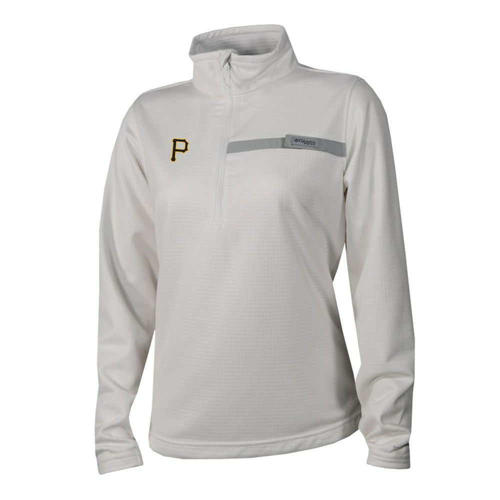Pittsburgh Pirates Columbia Women's Skiff Guide Fleece Half-Zip Pullover Jacket - White Jackets