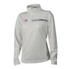 Toronto Blue Jays Columbia Women's Skiff Guide Fleece Half-Zip Pullover Jacket - White Jackets
