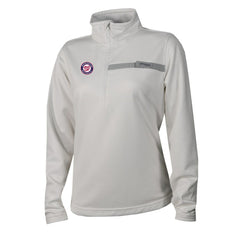 Washington Nationals Columbia Women's Skiff Guide Fleece Half-Zip Pullover Jacket - White Jackets