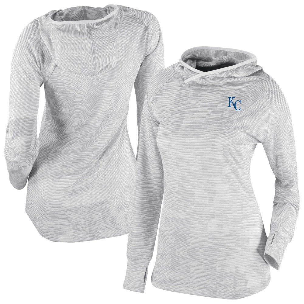 Kansas City Royals Columbia Women's Omni-Wick Sunday Ball Raglan Pullover Hoodie - White Hoodies