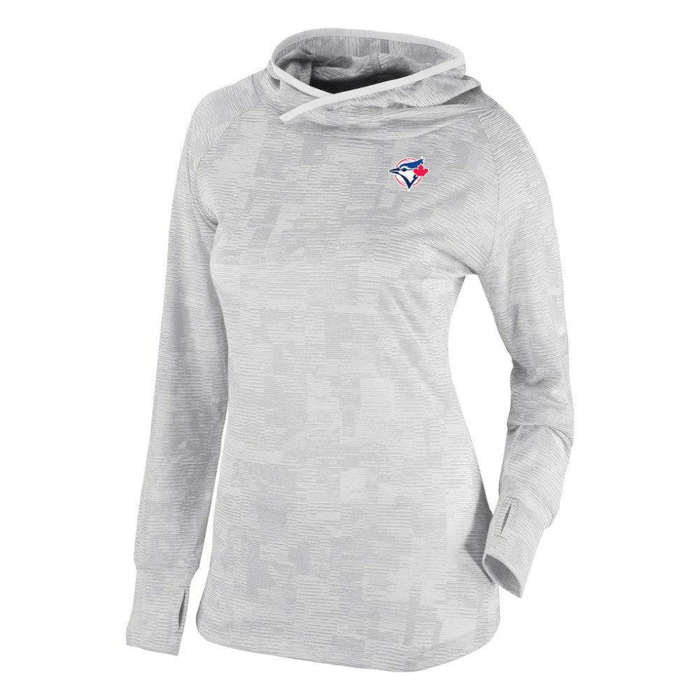 Toronto Blue Jays Columbia Women's Omni-Wick Sunday Ball Raglan Pullover Hoodie - White Hoodies