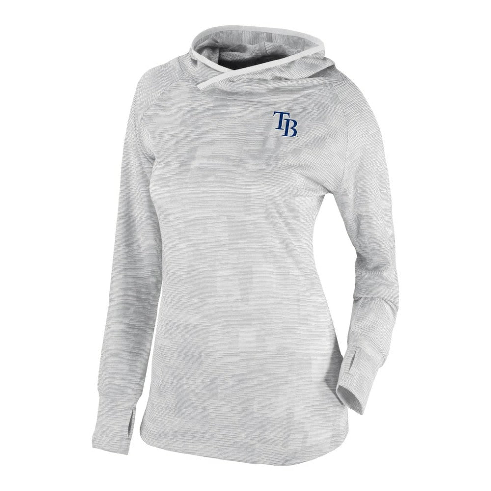 Tampa Bay Rays Columbia Women's Omni-Wick Sunday Ball Raglan Pullover Hoodie - White Hoodies
