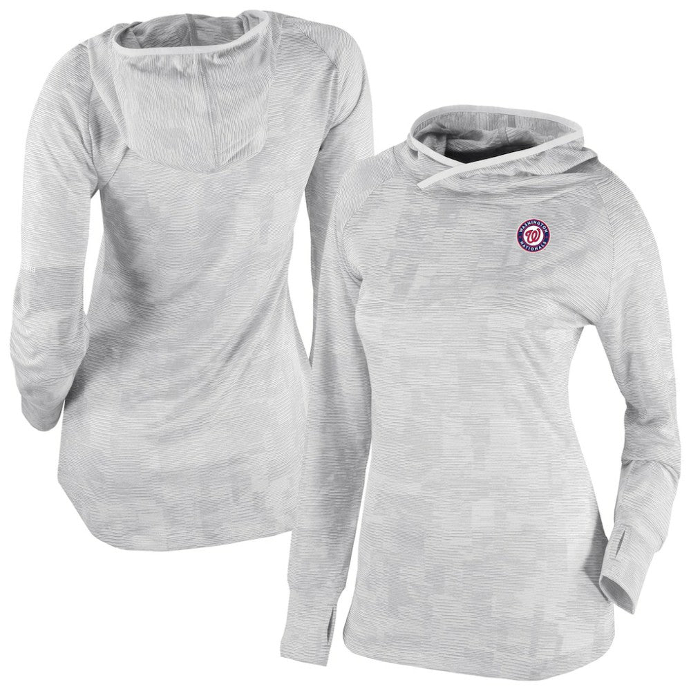 Washington Nationals Columbia Women's Omni-Wick Sunday Ball Raglan Pullover Hoodie - White Hoodies