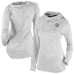 Washington Nationals Columbia Women's Omni-Wick Sunday Ball Raglan Pullover Hoodie - White Hoodies