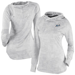 New York Mets Columbia Women's Omni-Wick Sunday Ball Raglan Pullover Hoodie - White Hoodies