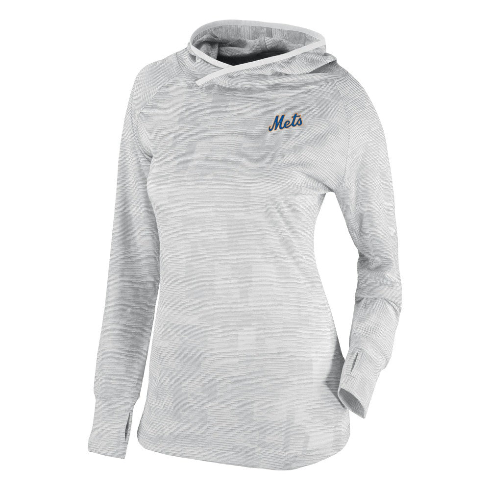 New York Mets Columbia Women's Omni-Wick Sunday Ball Raglan Pullover Hoodie - White Hoodies