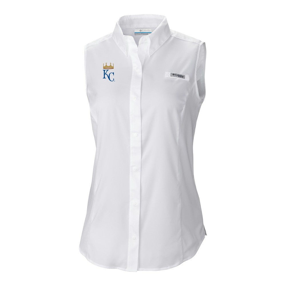 Kansas City Royals Columbia Women's Tamiami Sleeveless Shirt - White