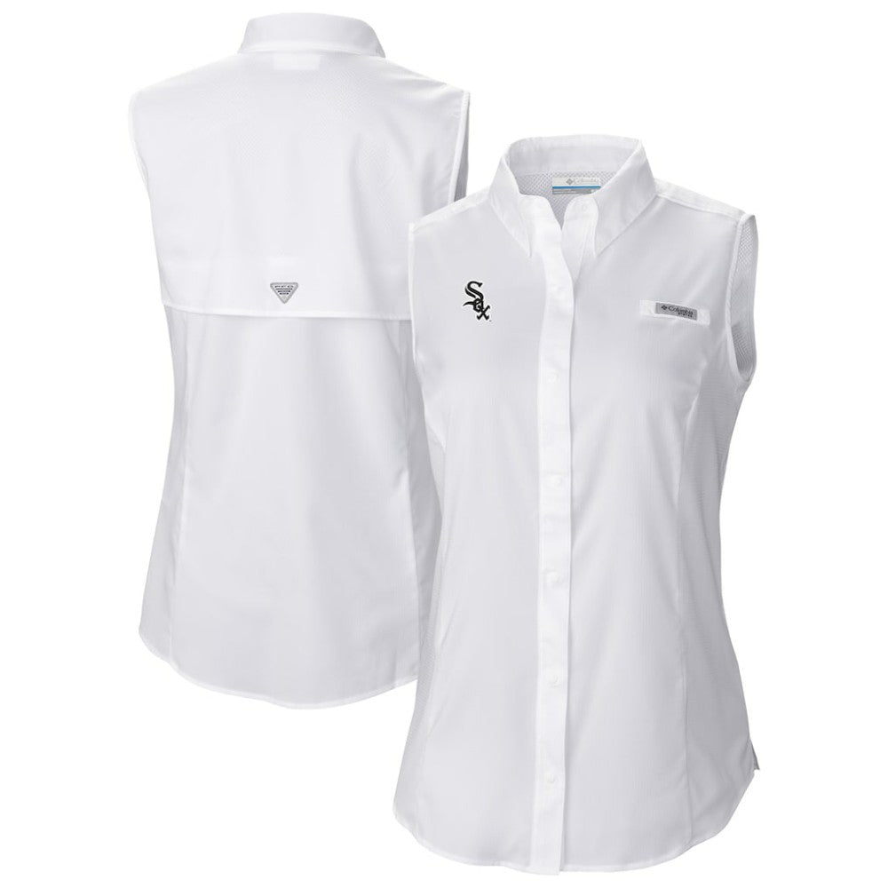 Chicago White Sox Columbia Women's Tamiami Sleeveless Shirt - White