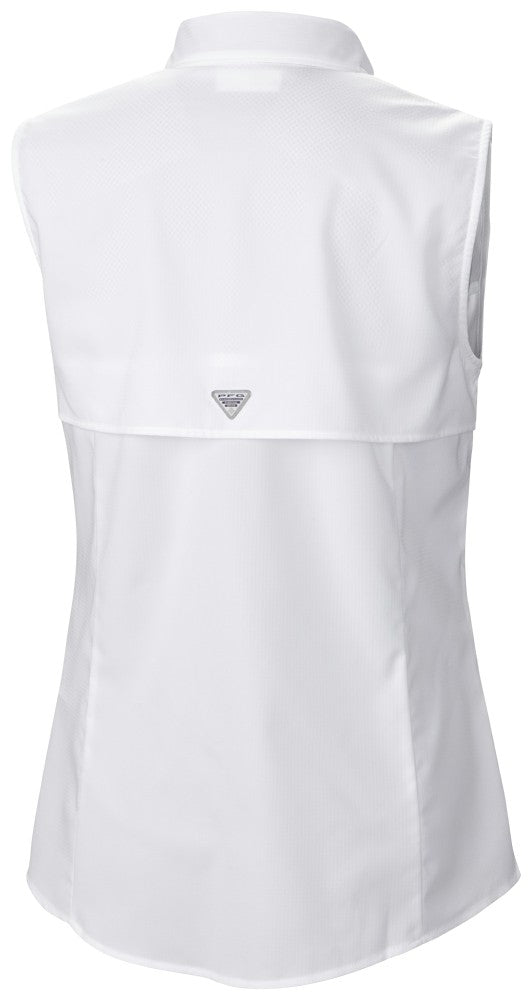 Cincinnati Reds Columbia Women's Tamiami Sleeveless Shirt - White