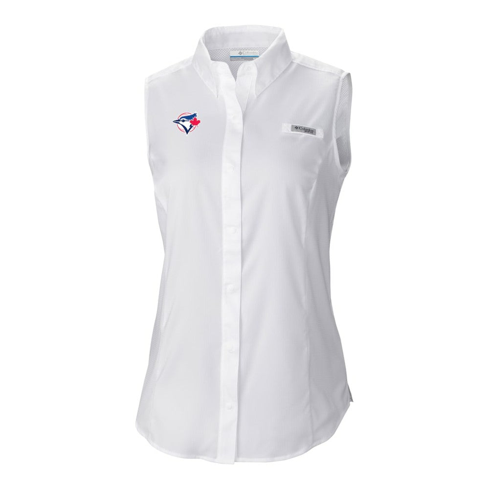 Toronto Blue Jays Columbia Women's Tamiami Sleeveless Shirt - White