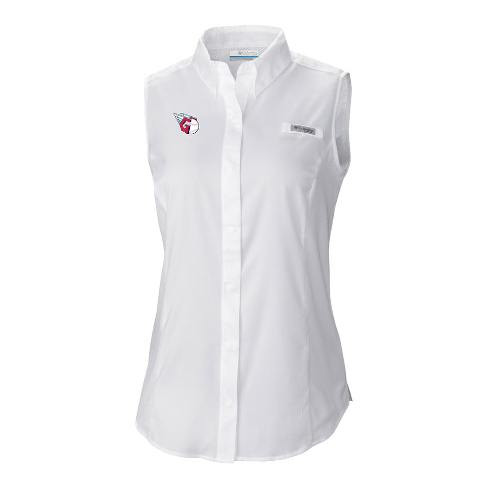 Cleveland Guardians Columbia Women's Tamiami Sleeveless Shirt - White