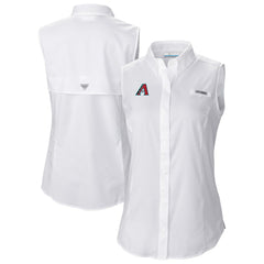 Arizona Diamondbacks Columbia Women's Tamiami Sleeveless Shirt - White