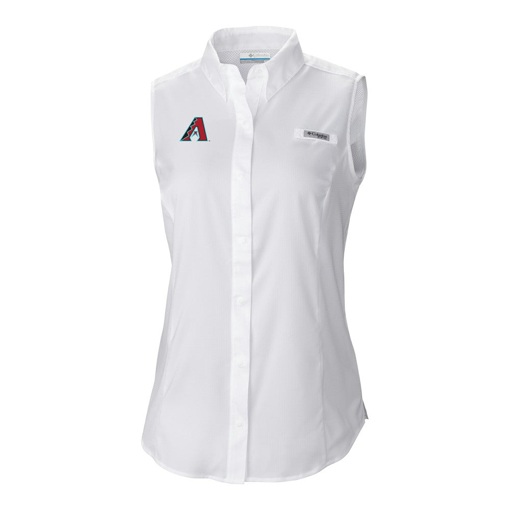 Arizona Diamondbacks Columbia Women's Tamiami Sleeveless Shirt - White