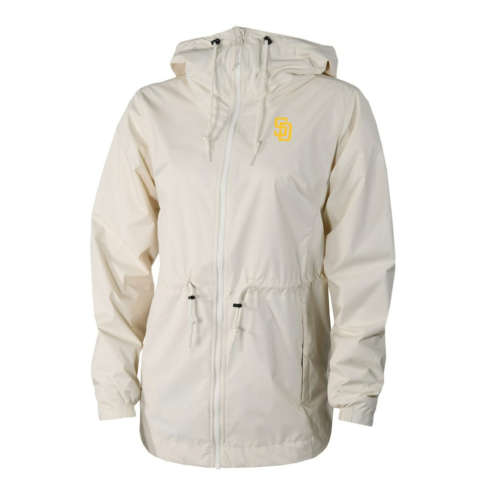 San Diego Padres Columbia Women's Lily Park Full-Zip Rain Jacket - Cream Jackets