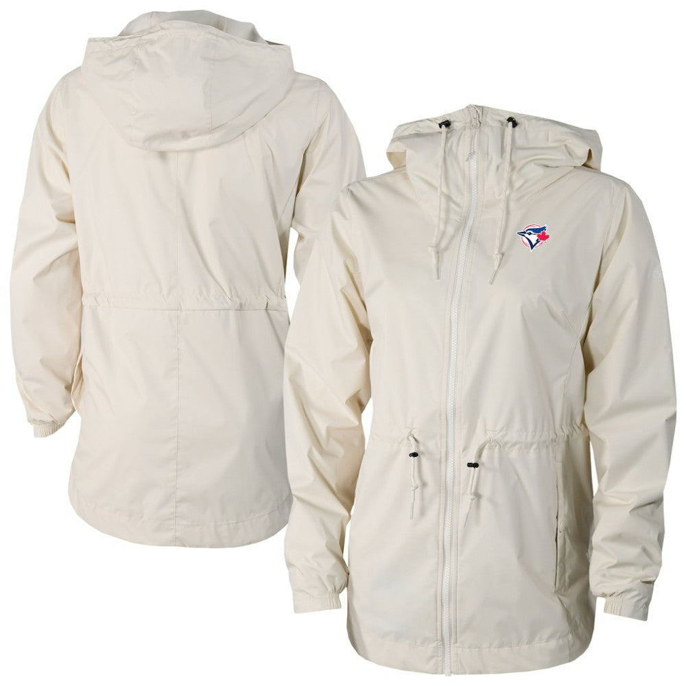 Toronto Blue Jays Columbia Women's Lily Park Full-Zip Rain Jacket - Cream Jackets