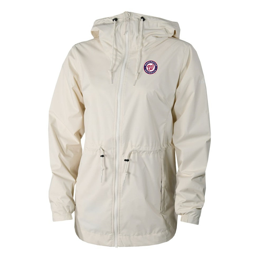 Washington Nationals Columbia Women's Lily Park Full-Zip Rain Jacket - Cream Jackets