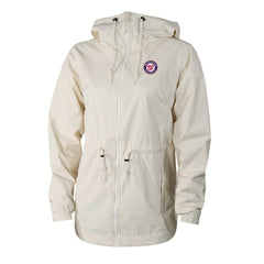Washington Nationals Columbia Women's Lily Park Full-Zip Rain Jacket - Cream Jackets