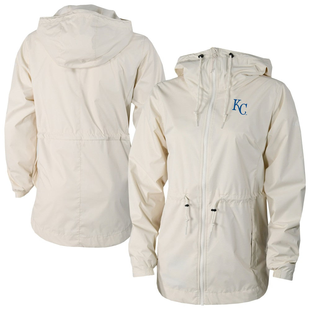 Kansas City Royals Columbia Women's Lily Park Full-Zip Rain Jacket - Cream Jackets