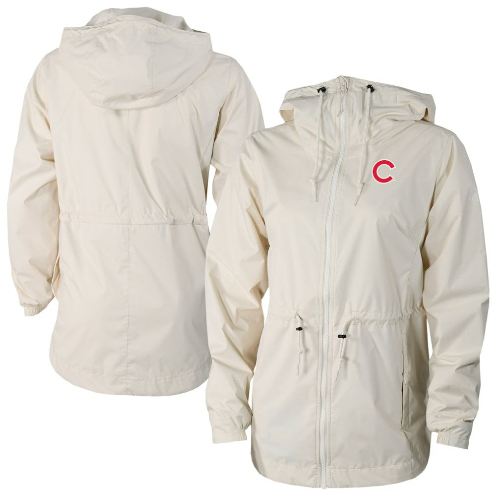 Chicago Cubs Columbia Women's Lily Park Full-Zip Rain Jacket - Cream Jackets