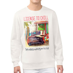New York Yankees Margaritaville License to Chill Fleece Sweatshirt - Cream Sweatshirts