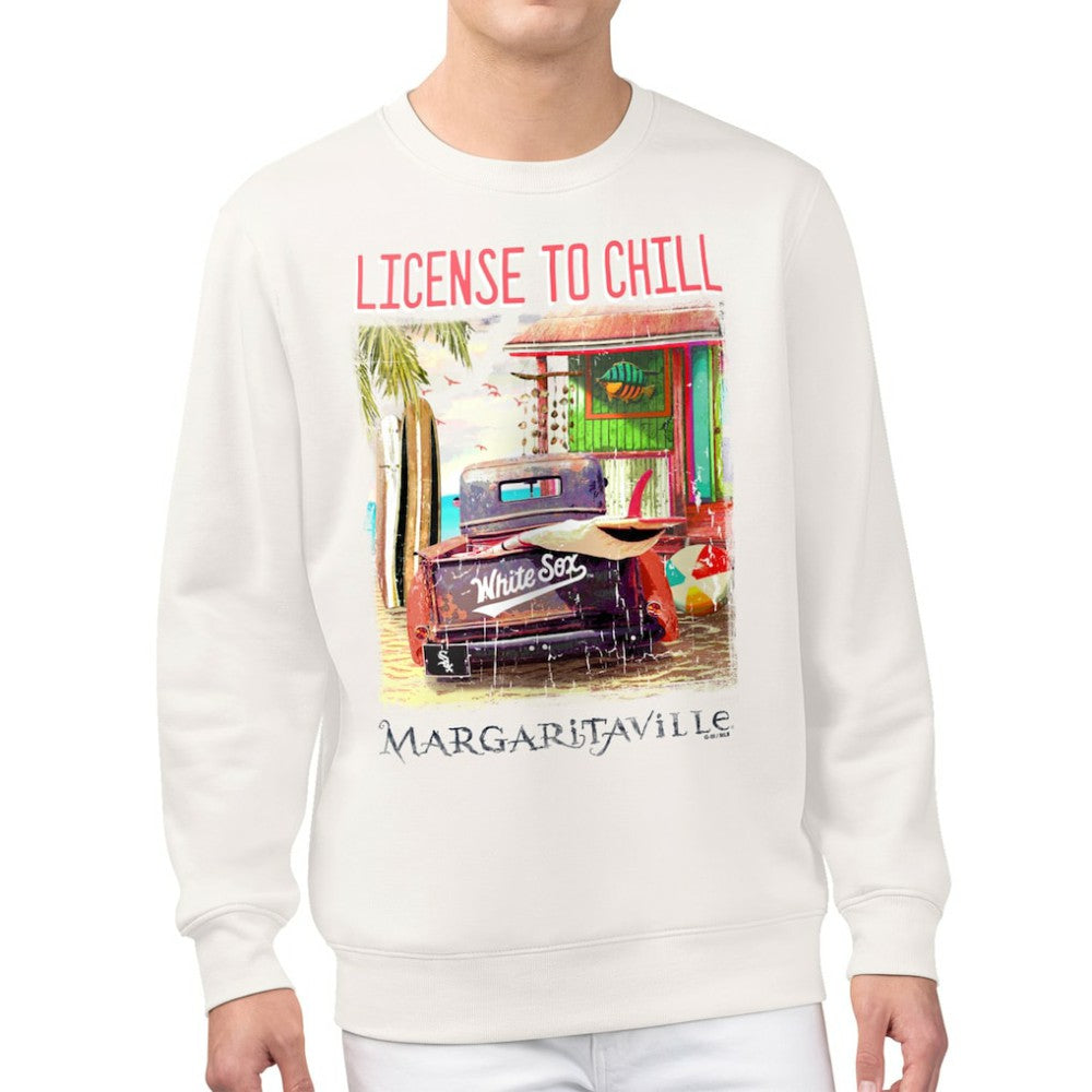 Chicago White Sox Margaritaville License to Chill Fleece Sweatshirt - Cream Sweatshirts
