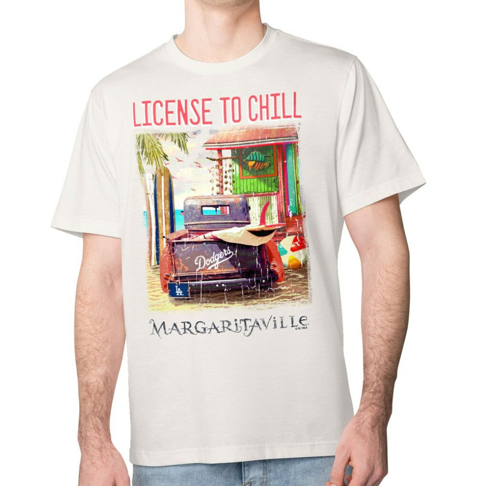 Los Angeles Dodgers Margaritaville License to Chill T-Shirt - Cream T-shirts