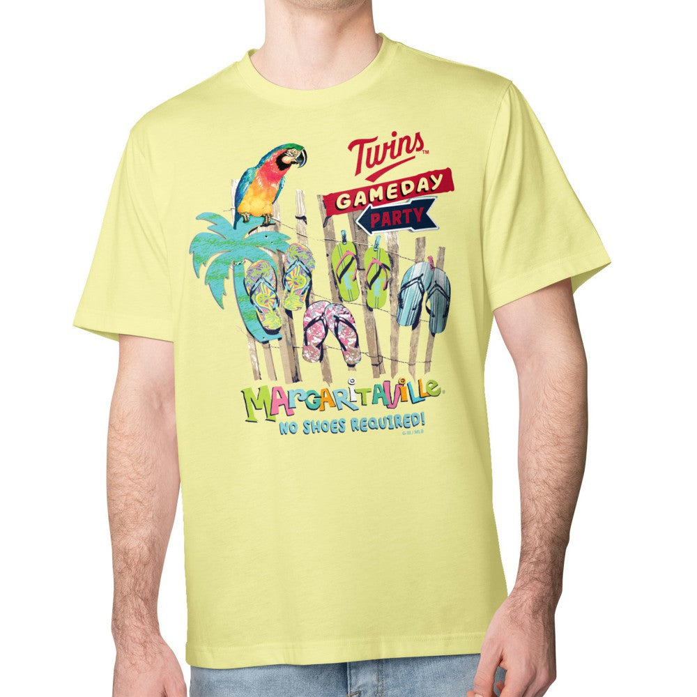 Minnesota Twins Margaritaville Gameday Party T-Shirt - Yellow T-shirts