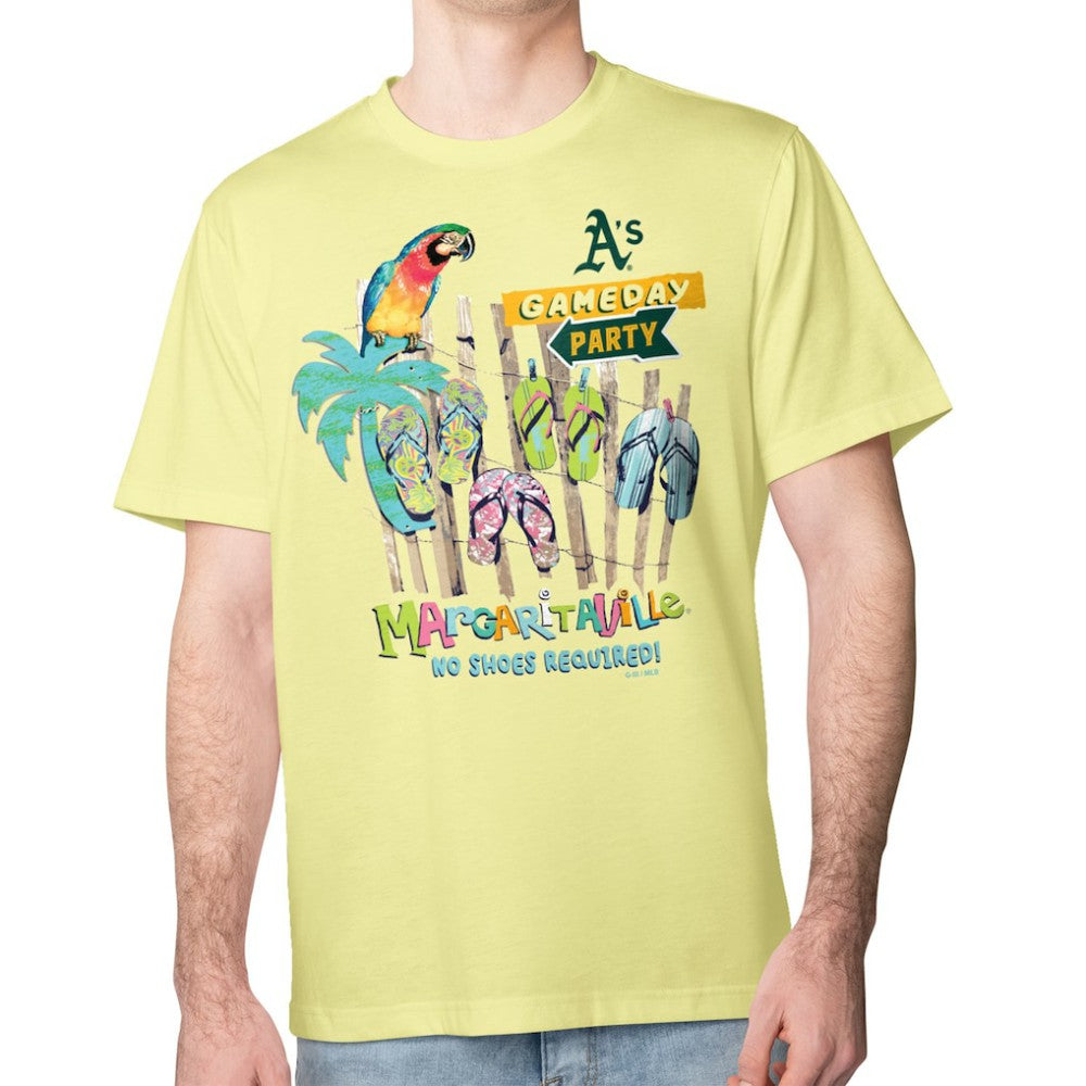 Athletics Margaritaville Gameday Party T-Shirt - Yellow T-shirts