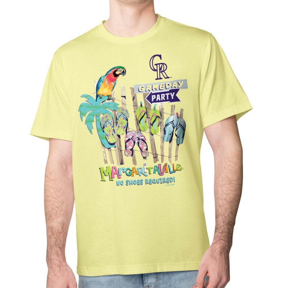 Colorado Rockies Margaritaville Gameday Party T-Shirt - Yellow T-shirts