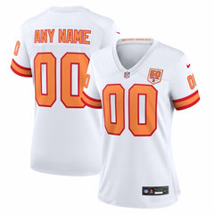 76 Tampa Bay Buccaneers Women's 50th Season Alternate Custom Game Jersey White
