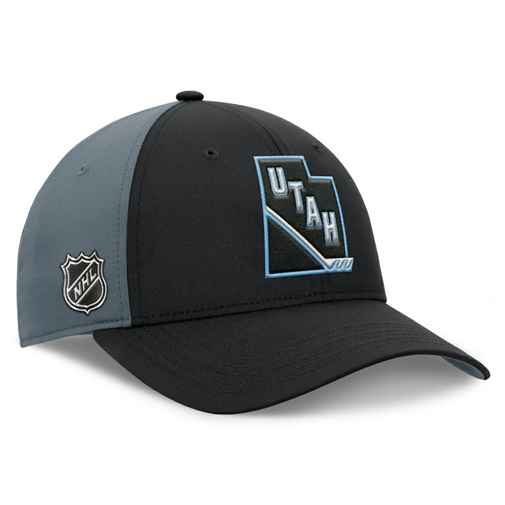 NHL Utah Mammoth Fanatics Utah Badge Adjustable Hat - Black/Charcoal