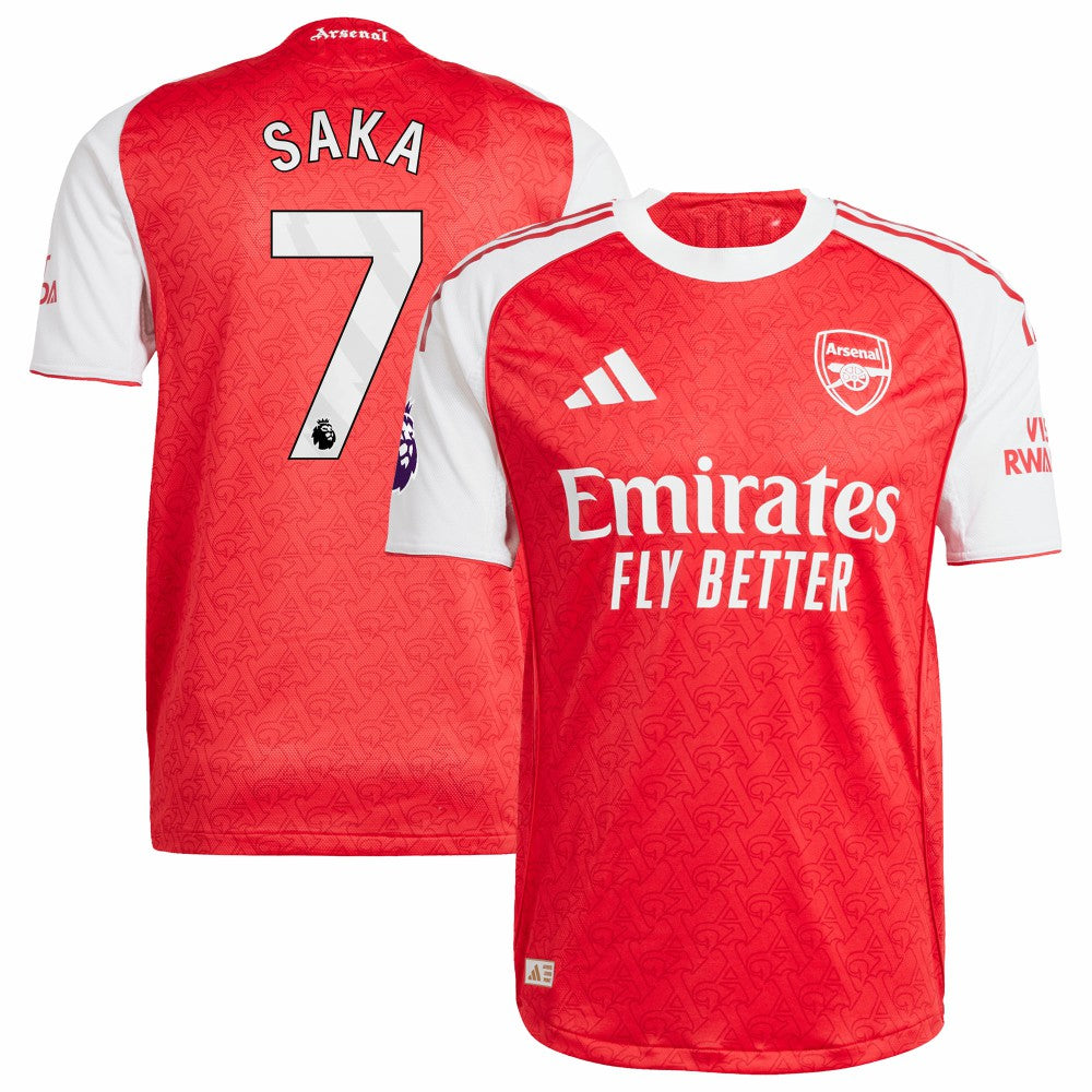 Bukayo Saka Arsenal 2025/26 Home Player Jersey Red