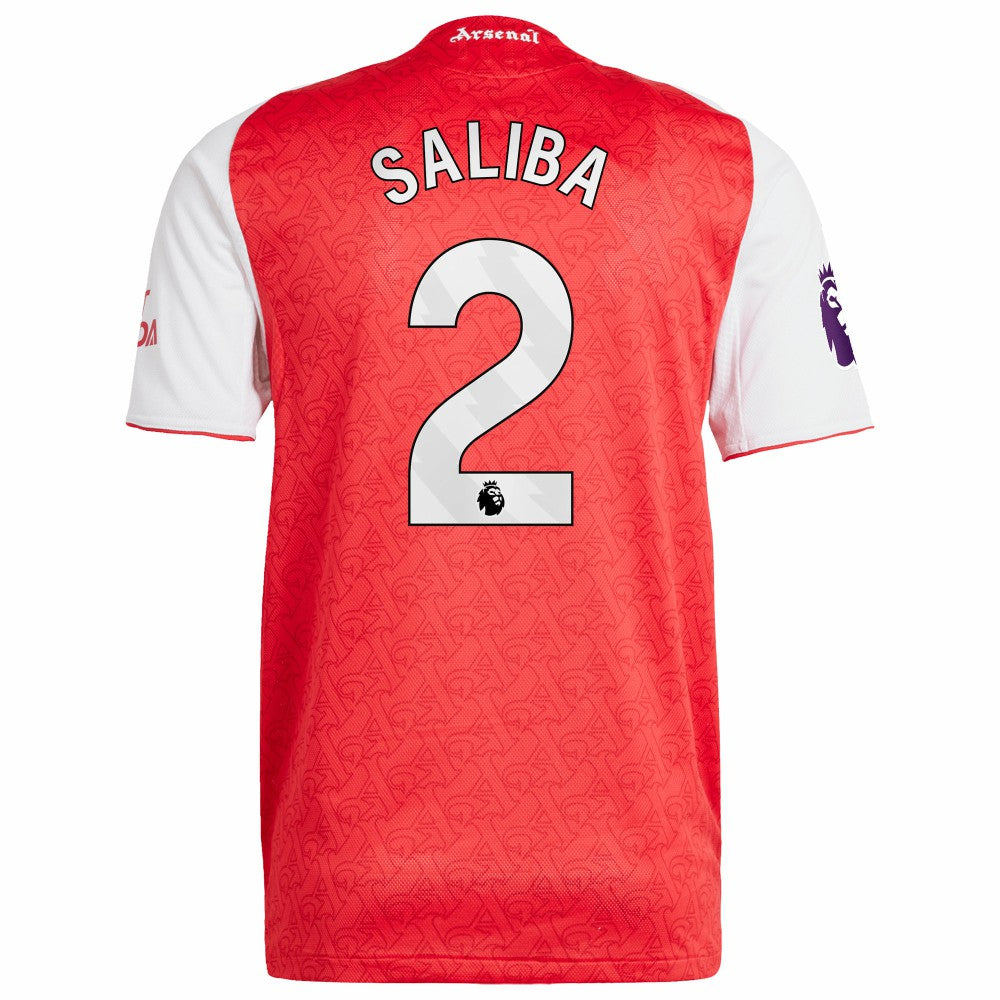 William Saliba Arsenal 2025/26 Home Player Jersey Red