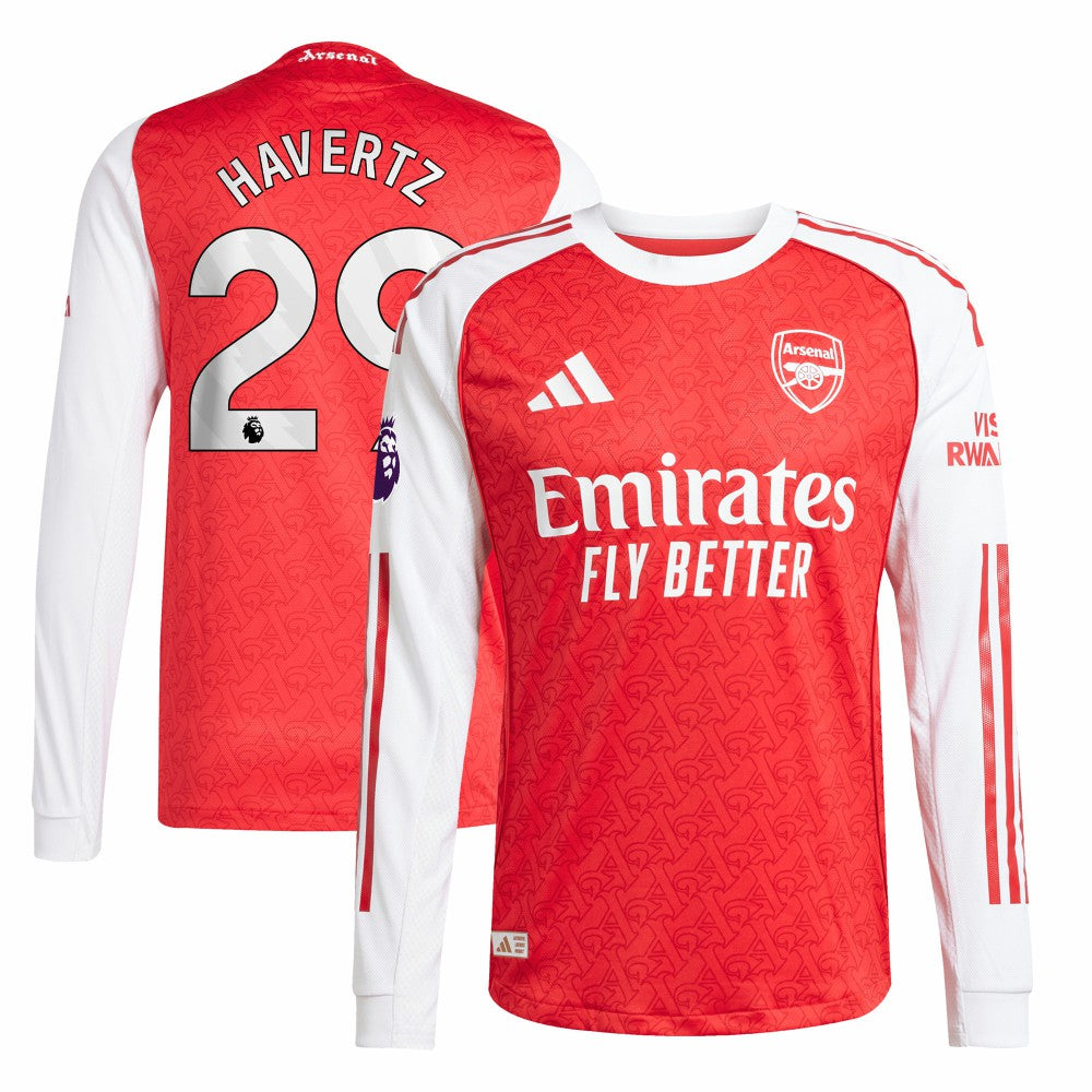 Kai Havertz Arsenal 2025/26 Home Long Sleeve Player Jersey Red