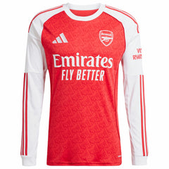 Bukayo Saka Arsenal 2025/26 Home Replica Long Sleeve Player Jersey Red