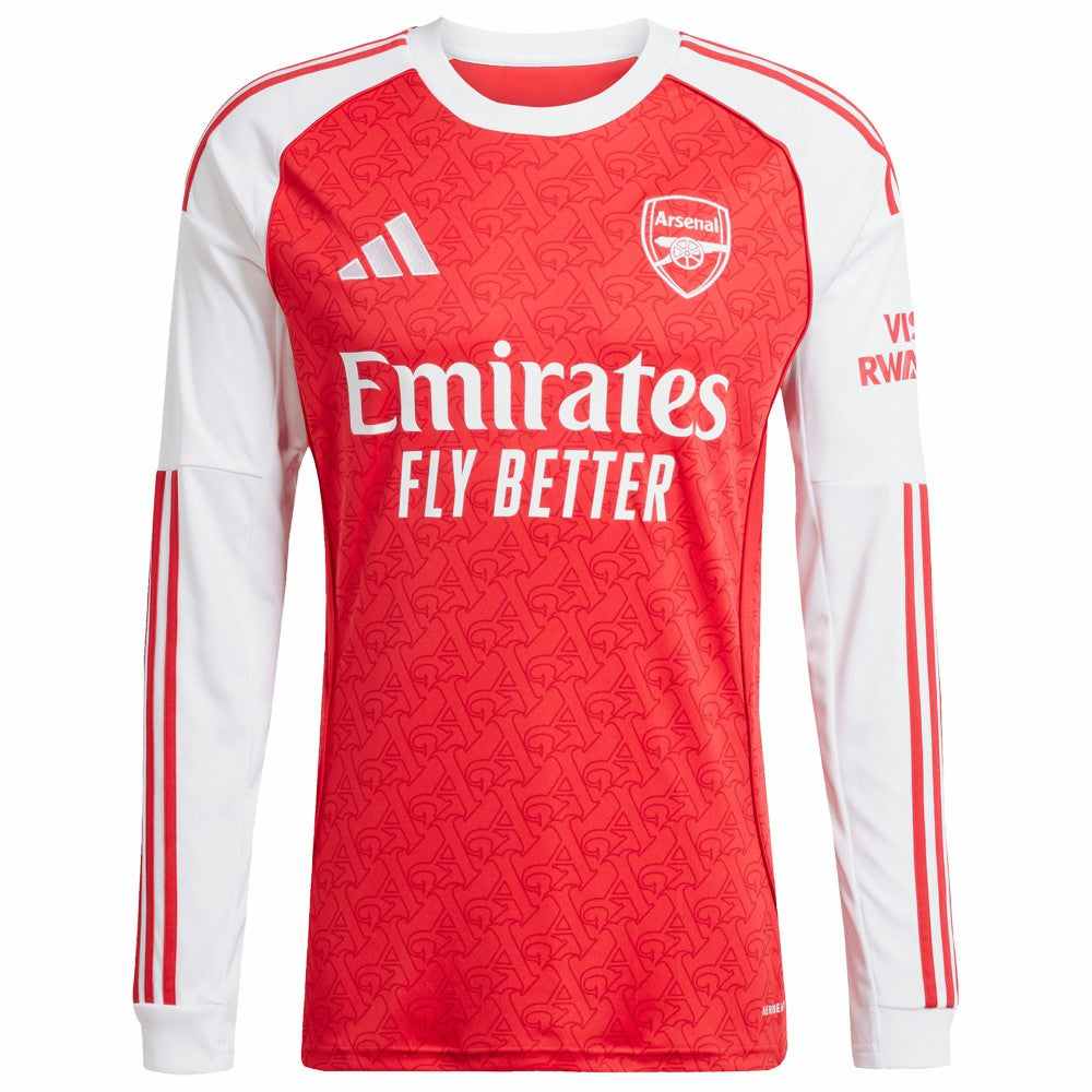 William Saliba Arsenal 2025/26 Home Replica Long Sleeve Player Jersey Red