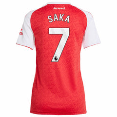 Bukayo Saka Arsenal Women's 2025/26 Home Replica Player Jersey Red shop