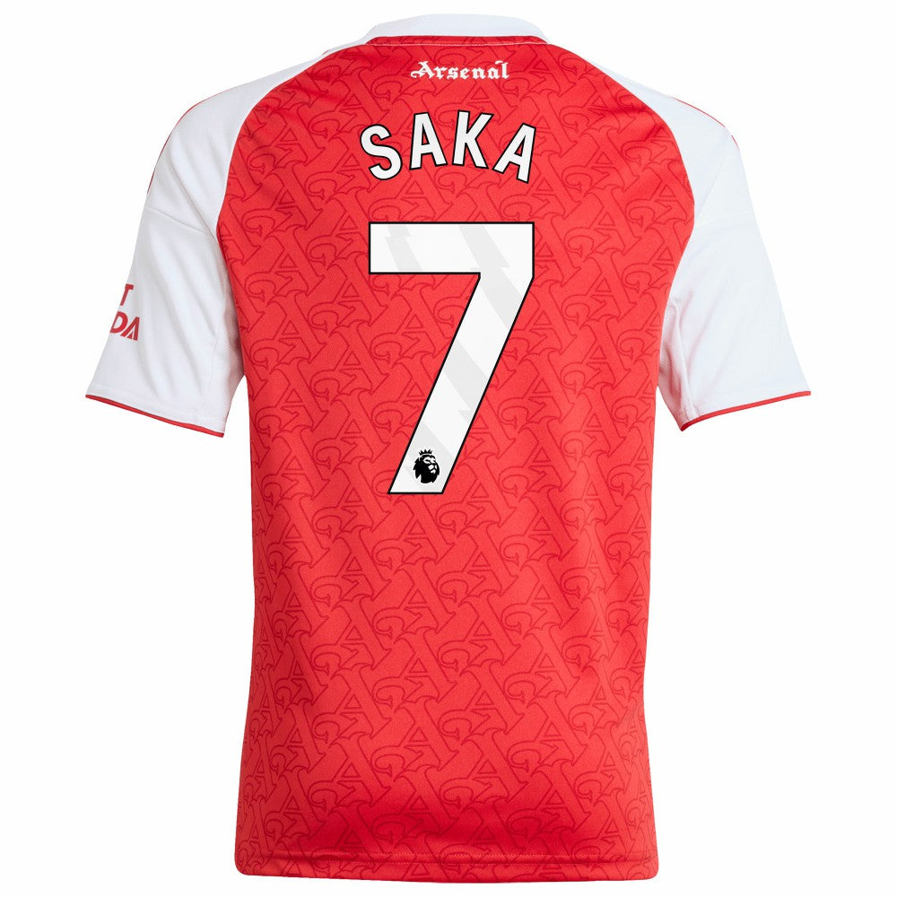 Bukayo Saka Arsenal Youth 2025/26 Home Replica Player Jersey Red