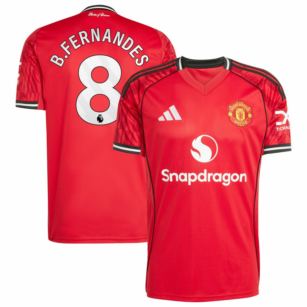 Bruno Fernandes Manchester United Home 2025/26 Replica Player Jersey Red