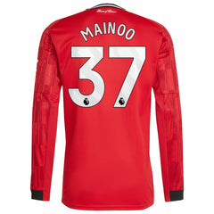 Kobbie Mainoo Manchester United Home 2025/26 Replica Player Long Sleeve Jersey Red