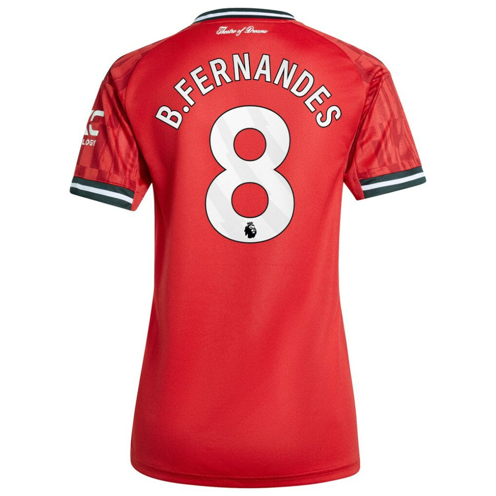 Bruno Fernandes Manchester United Women's Home 2025/26 Replica Player Jersey Red