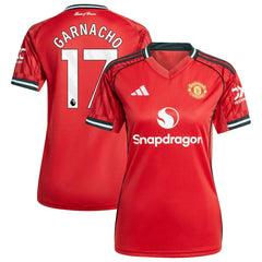 Alejandro Garnacho Manchester United Women's Home 2025/26 Replica Player Jersey Red