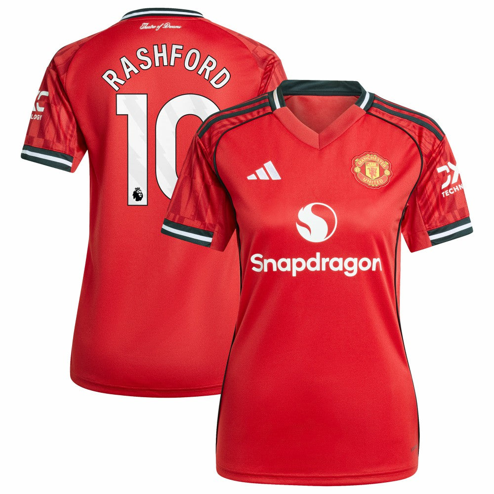 Marcus Rashford Manchester United Women's Home 2025/26 Replica Player Jersey Red