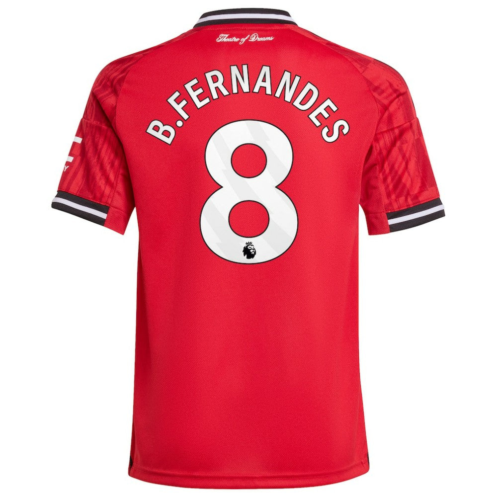 Bruno Fernandes Manchester United Youth Home 2025/26 Replica Player Jersey Red