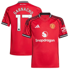 Alejandro Garnacho Manchester United Youth Home 2025/26 Replica Player Jersey Red