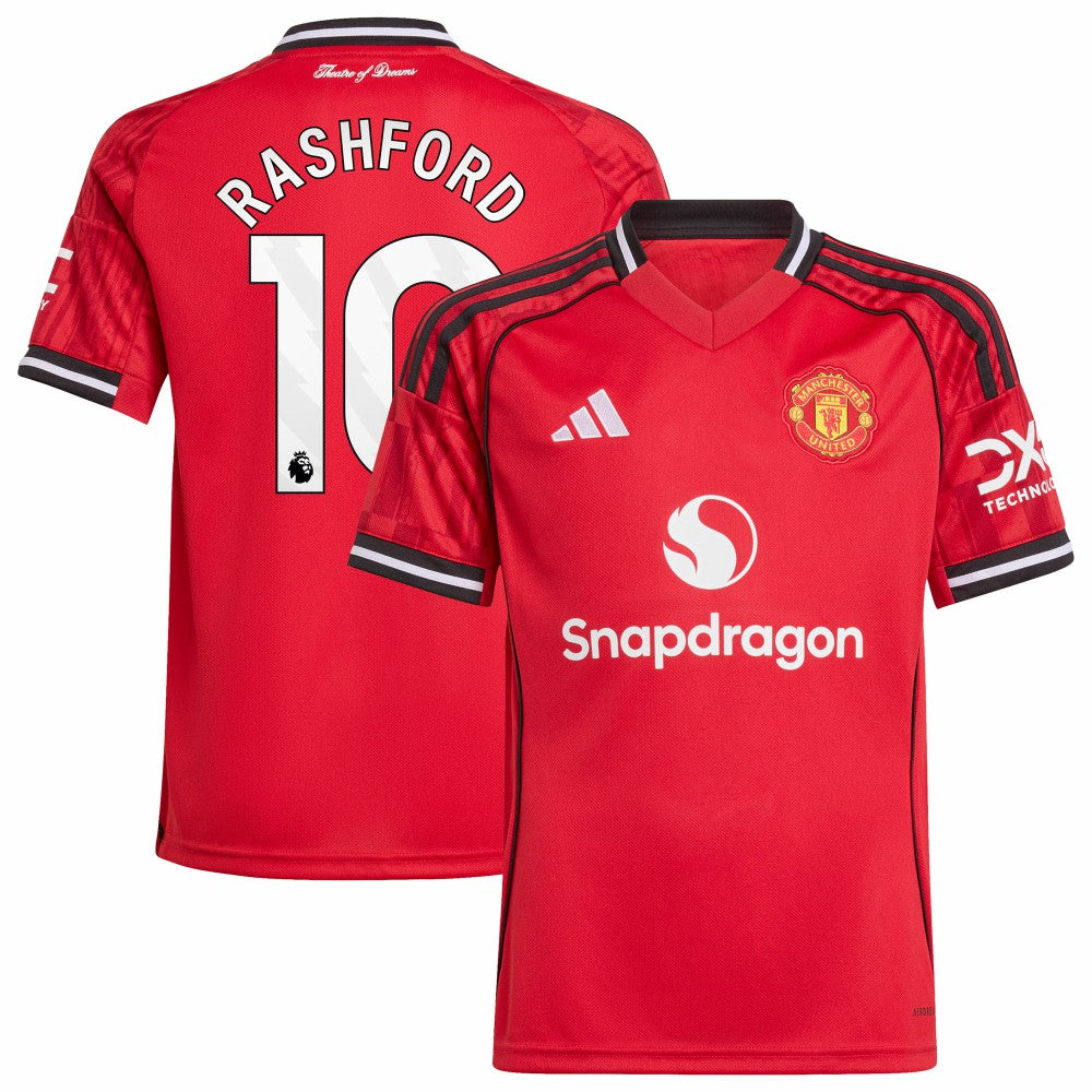 Marcus Rashford Manchester United Youth Home 2025/26 Replica Player Jersey Red