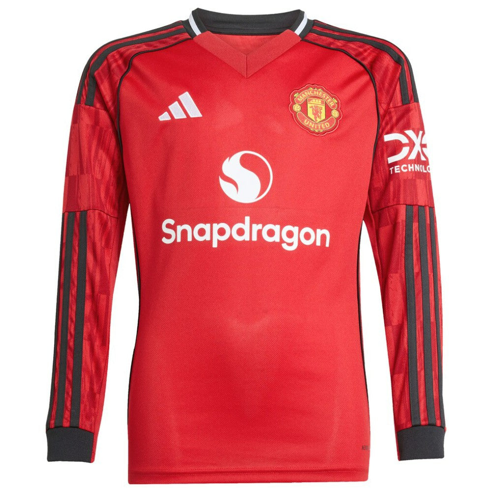 Bruno Fernandes Manchester United Youth Home 2025/26 Replica Player Long Sleeve Jersey Red shop