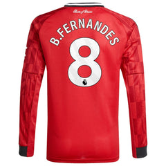Bruno Fernandes Manchester United Youth Home 2025/26 Replica Player Long Sleeve Jersey Red shop
